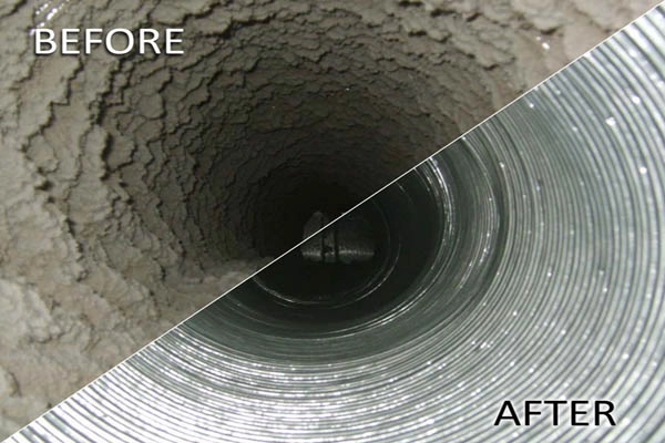 before and after indoor air solution processes 